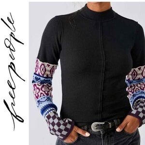 NEW Free People We The Free “Gorgeous Cuff” Thermal Top Sz XS NWOT